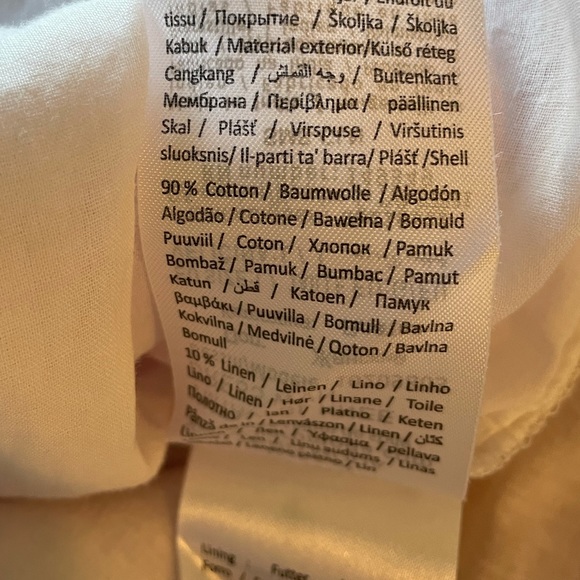 Vero Moda pullover cotton linen blend cap sleeve tiered ruffle dress size large - Picture 14 of 16